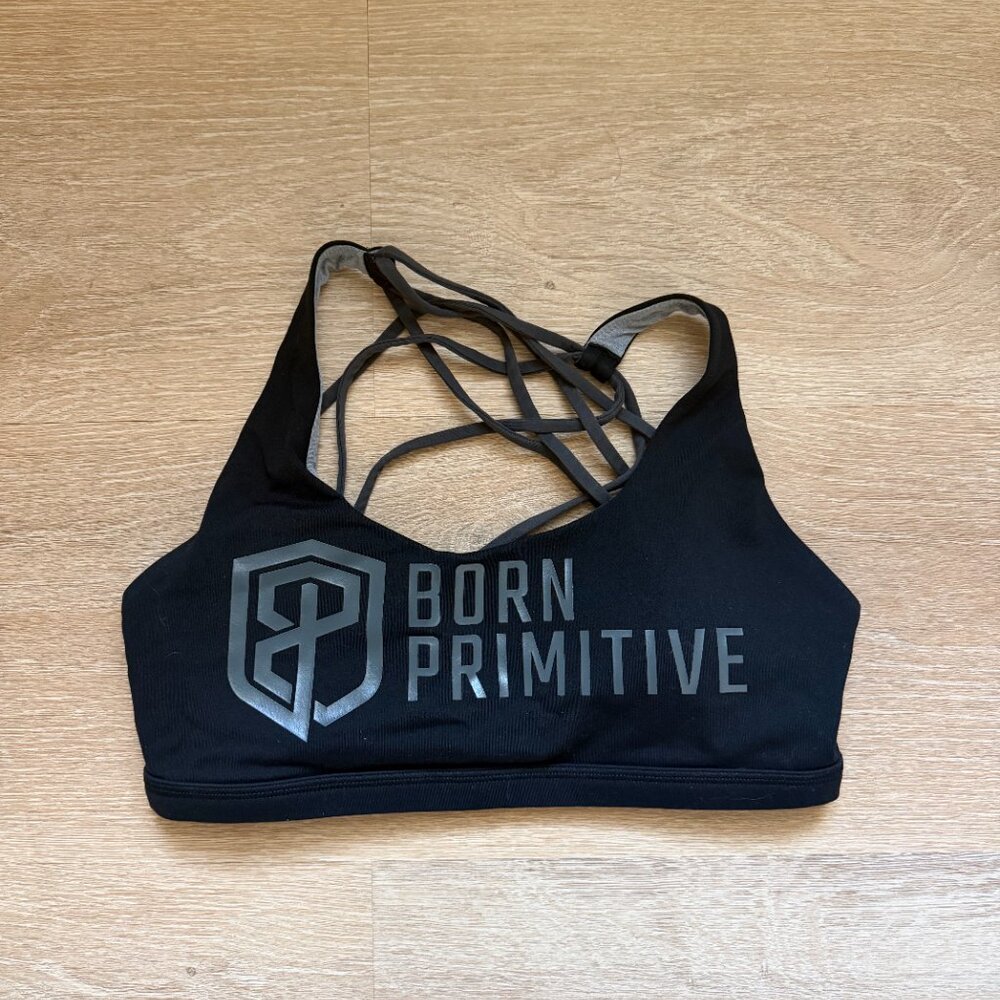 Born Primitive Vitality Sports Bra Brand Strength Black Medium